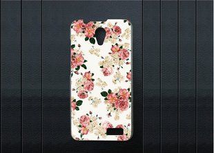 Чохол із малюнком для Lenovo A319 - Квіти на білому тлі.