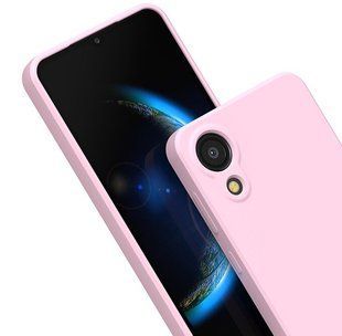 Силиконовый TPU чехол Premium Matte для Samsung Galaxy A03 Core - Pink