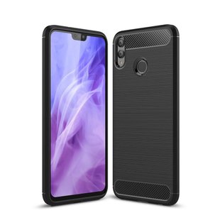 Силиконовый чехол Hybrid Carbon для Huawei Honor 8X - Black