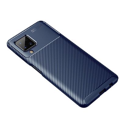 Чехол Premium Carbon для Samsung Galaxy A12 / M12 - Dark Blue