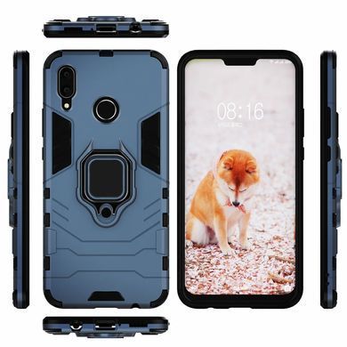 Ударопрочный чехол с подставкой для Huawei P Smart Plus - Navy Blue