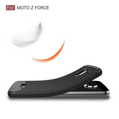 Защитный силиконовый чехол Hybrid Carbon для Motorola Moto Z Force