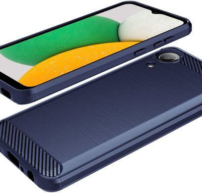 Захисний чохол Hybrid Carbon для Samsung Galaxy A03 Core - Dark Blue