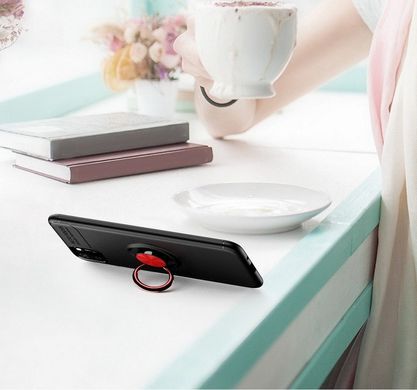 Защитный чехол Hybrid Magnetic Ring для Huawei Y5p - Red