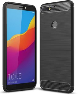 Защитный чехол Hybrid Carbon для Huawei Y7 2018 / Y7 Prime 2018 / Honor 7C Pro - Black