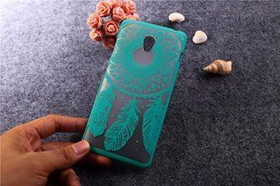 Чохол із візерунком пір'я для Lenovo Vibe P1 "бірюзовий"