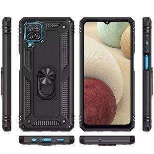 Ударопрочный чехол GETMAN Ring для Samsung Galaxy M32 - Black