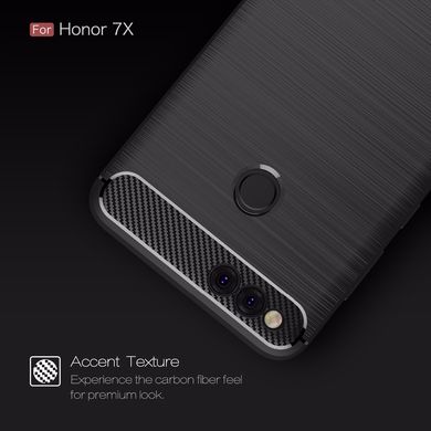 Силиконовый чехол Hybrid Carbon для Huawei Honor 7X - Red