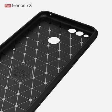 Силиконовый чехол Hybrid Carbon для Huawei Honor 7X - Red