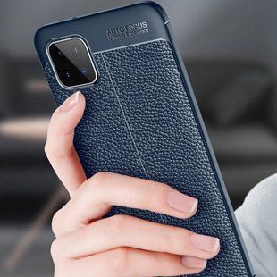 Чехол Hybrid Leather для Samsung Galaxy A12/M12 - Dark Blue