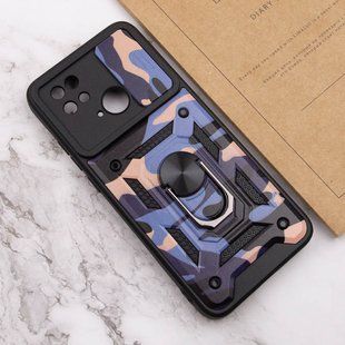 Ударопрочный чехол Hybrid Ring Camshield для Xiaomi Redmi 10C - Silver