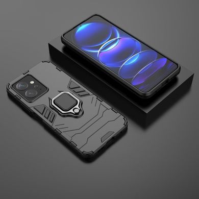 Ударопрочный чехол Transformer Ring для Xiaomi Redmi Note 12 - Black