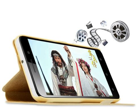 Чехол (книжка) с окошком для Huawei Honor 7A - Gold