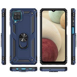 Ударостійкий чохол GETMAN Ring для Samsung Galaxy M32 - Dark Blue