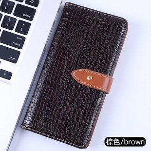 Чехол книжка Croco Premium для Lenovo K5 Play - Brown