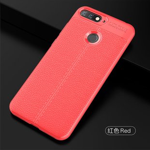 Защитный чехол Hybrid Leather для Huawei Y6 (2018) / Y6 Prime (2018) - Red