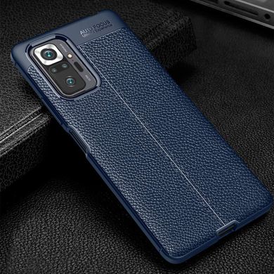 Чехол Hybrid Leather для Xiaomi Redmi Note 10 Pro - Dark Blue