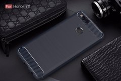Силиконовый чехол Hybrid Carbon для Huawei Honor 7X - Blue