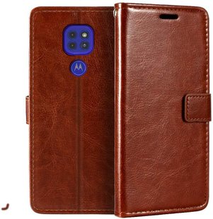 Чехол-книжка JR Original для Motorola Moto G9 Play / E7 Plus - Brown