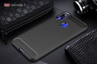 Защитный чехол Hybrid Carbon для Xiaomi Redmi Note 7 / Note 7 Pro - Black