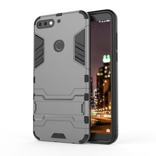 Ударопрочный чехол с подставкой для Huawei Y7 2018 / Y7 Prime 2018 / Honor 7C Pro - Grey