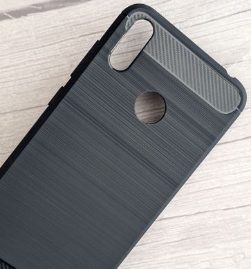Силиконовый чехол для Huawei Y7 2019 - Dark Blue Carbon