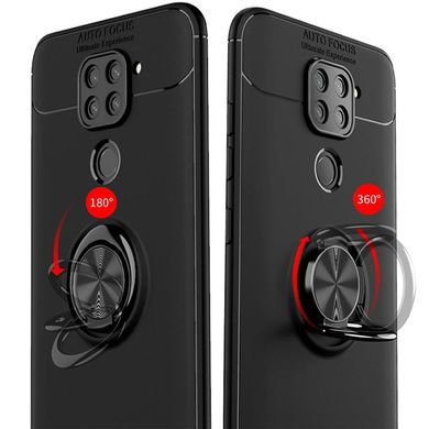 TPU чохол Hybrid ColorRing під магнітний тримач для Xiaomi Redmi Note 9 / Redmi 10X (4G) - Black
