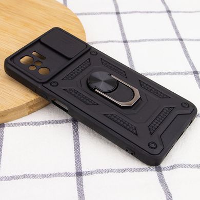 Удароміцний чохол GETMAN Ring для Xiaomi Redmi Note 10 / Note 10s - Camshield Black