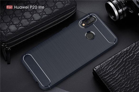 Силіконовий чохол Hybrid Carbon для Huawei P20 Lite - Black