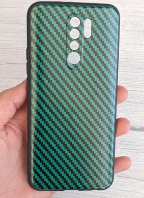 Силіконовий чохол Hybrid Carbon для Xiaomi Redmi 9 - Green