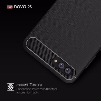 Силиконовый чехол Hybrid Carbon для Huawei Nova 2S - Black