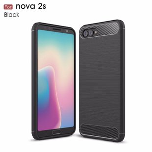 Силиконовый чехол Hybrid Carbon для Huawei Nova 2S - Black