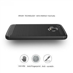 Силіконовий чохол Hybrid Carbon для Motorola Moto G5 Plus - Black