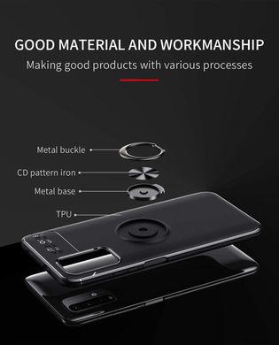 Чехол Hybrid Ring for Magnet для Xiaomi Poco M3 / Redmi 9T / Redmi Note 9 4G - Black+Red