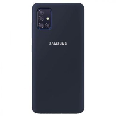 Чехол Silicone Case Full Protective для Samsung Galaxy A51 - Dark Blue