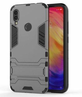 Ударопрочный чехол с подставкой для Xiaomi Redmi Note 7 / Note 7 Pro - Grey