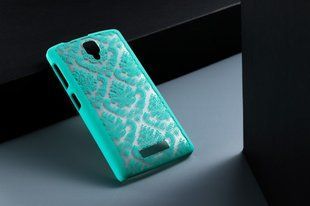 Чехол с узором для Lenovo A1000 "бирюзовый"