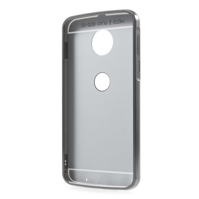 Металлический чехол для Motorola Moto Z Play "черный зеркальный"