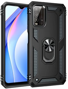 Ударопрочный чехол GETMAN Ring для Xiaomi Redmi 9T - Black