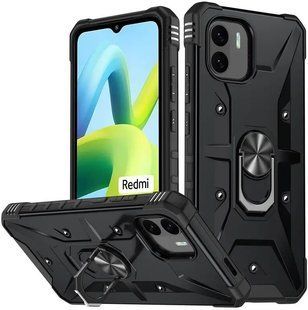 Противоударный чехол Transformer Ring для Xiaomi Redmi A1 / A2 - Black