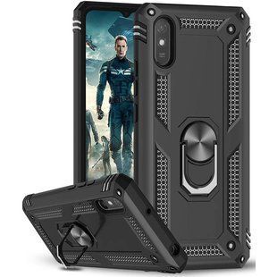 Удароміцний чохол GETMAN Ring для Xiaomi Redmi 9A - Black