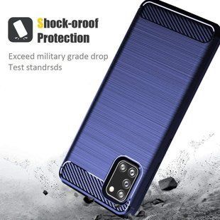 Чехол Hybrid Carbon для Samsung Galaxy A31 - Dark Blue