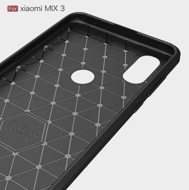 Силиконовый чехол Hybrid Carbon для Xiaomi Mi Mix 3 - Blue