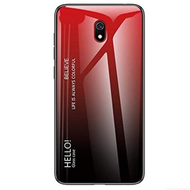 TPU+Glass чехол Crazy Gradient для Xiaomi Redmi 8a - Red