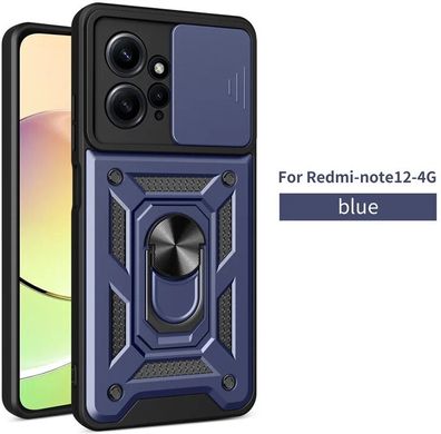 Ударопрочный чехол Hybrid Ring Camshield для Xiaomi Redmi Note 12 - Navy Blue