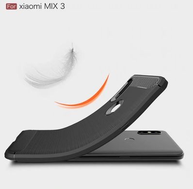 Силиконовый чехол Hybrid Carbon для Xiaomi Mi Mix 3 - Black