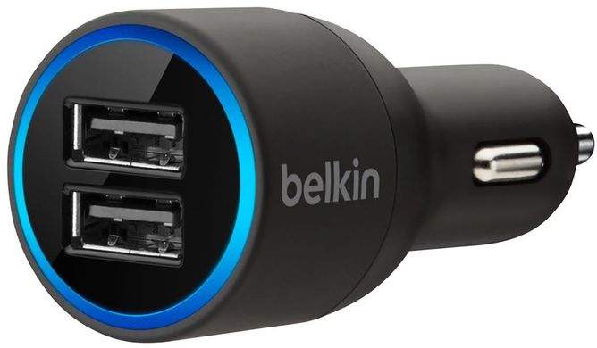 Автомобільний зарядний пристрій Belkin Car charger 2USB 2.1A Black
