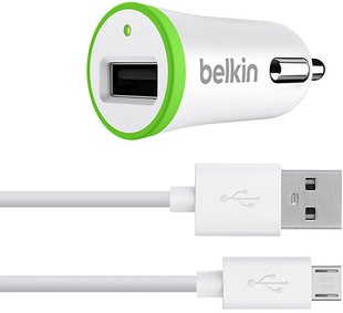 Автомобильное ЗУ Belkin 1USB 2.1A + кабель