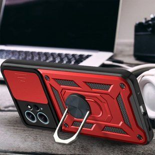 Ударопрочный чехол Hybrid Ring Camshield для Xiaomi Redmi Note 12 - Red