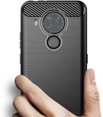 Захисний чохол Hybrid Carbon для Nokia 5.4 - Black